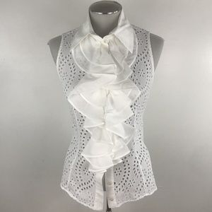 SOLD !!! Anne Fontaine ruffle blouse